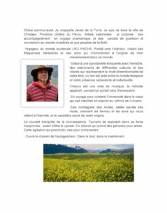Javier de la Torre Chaman Péruvien