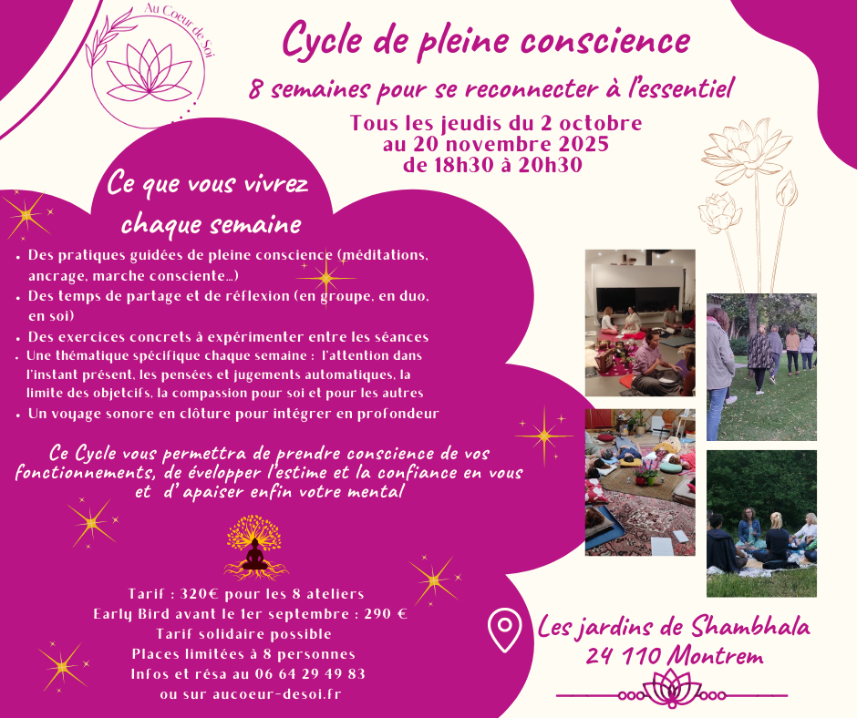 Cycle de Pleine Conscience inspiré du MBSR